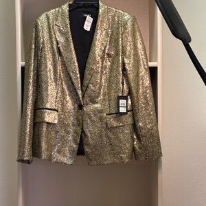 DKNY Sparkling Gold Jacket - Size L